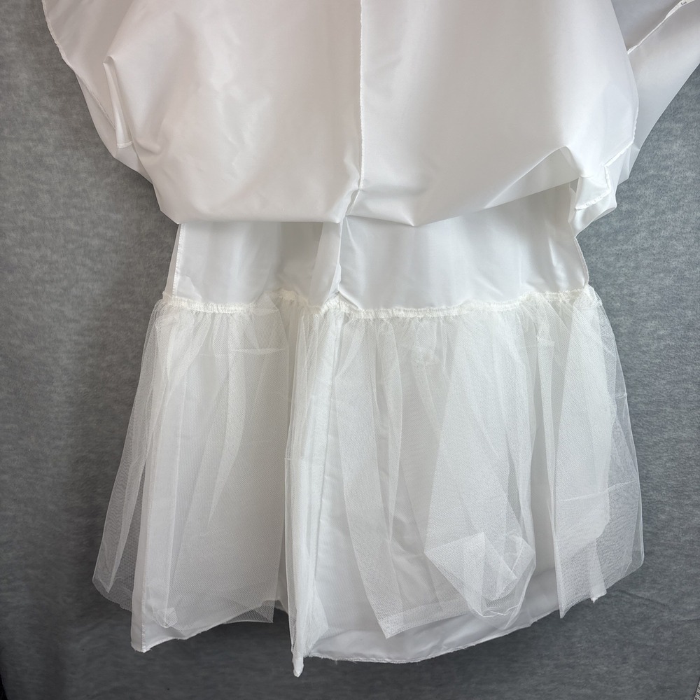 Vintage Crinoline Full Maxi Slip S/XS Petticoat White Bridal Layered Zipper - Picture 10 of 16